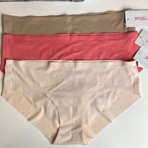 RUBY RIBBON NWT Second Skin Full Brief Panty Bundle-3 Pairs Cream Tan Pink